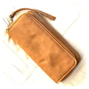 Distressed brown wallet